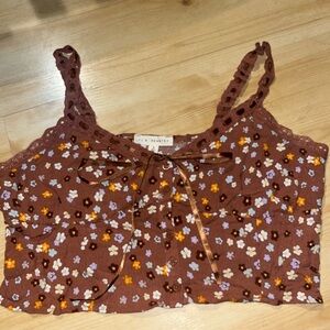 Brown L.A. hearts crop top size s